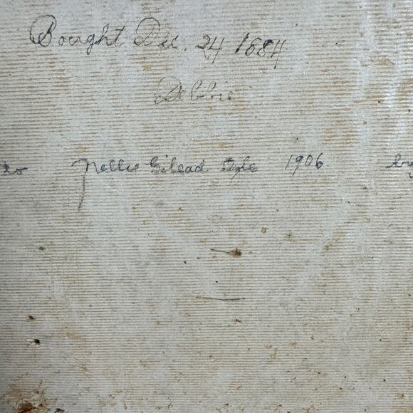 Antique Keepsake‎ Jewelry Box Brown Significant Wear Purchased 1884 Gifted 1906 - Picture 14 of 16